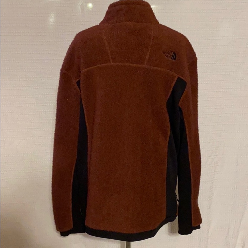 Men’s north face unique fuzzy coat jacket brown - Picture 3 of 6
